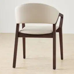 Athens Glacier Grey Vegan Leather Dining Chair - Ebony Brown Ash Legs