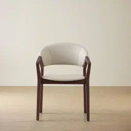 Athens Glacier Grey Vegan Leather Dining Chair - Ebony Brown Ash Legs