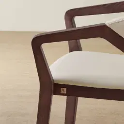 Athens Glacier Grey Vegan Leather Dining Chair - Ebony Brown Ash Legs