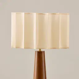 Margo Cocoa Brown Wooden Floor Lamp