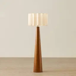 Margo Cocoa Brown Wooden Floor Lamp