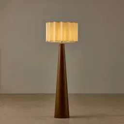 Margo Cocoa Brown Wooden Floor Lamp