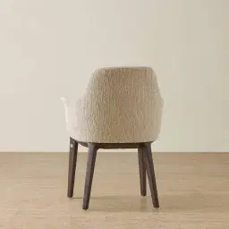 Ballina Dusty Beige Fabric Dining Chair - Smoky Ash Legs