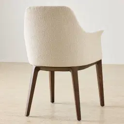 Ballina Tan Beige Fabric Dining Chair - Ebony Brown Ash Legs