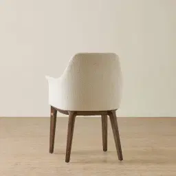 Ballina Tan Beige Fabric Dining Chair - Ebony Brown Ash Legs