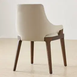 Maggie Glacier Grey Vegan Leather Dining Chair - Smoky Ash Legs