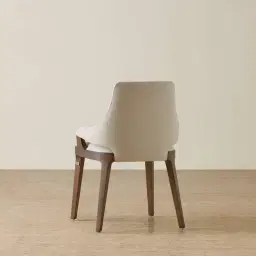 Maggie Glacier Grey Vegan Leather Dining Chair - Smoky Ash Legs