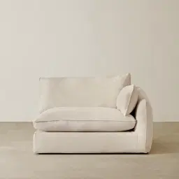 Macie Cream Oatmeal Fabric Modular Sofa - Right Arm