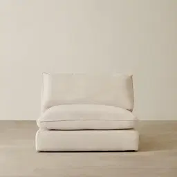 Macie Cream Oatmeal Fabric Modular Sofa - Armless