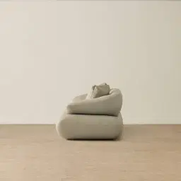 Trinity Milk Coffee Leather 3-Seater Sofa