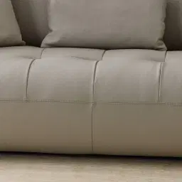 Trinity Milk Coffee Leather 3-Seater Sofa