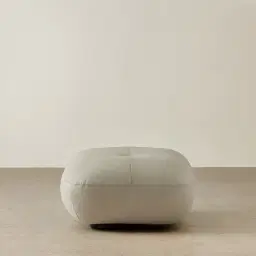 Trinity Milk Coffee Leather Ottoman