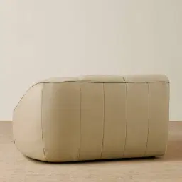 Valeni Oyster Grey Leather Modular Sofa - 1.5 Right Arm