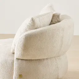 Borcea Fusion Grey Fabric Swivel Occasional Chair