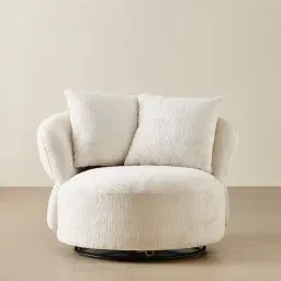 Borcea Fusion Grey Fabric Swivel Occasional Chair