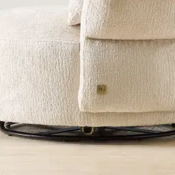 Borcea Fusion Grey Fabric Swivel Occasional Chair