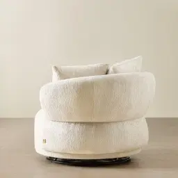 Borcea Fusion Grey Fabric Swivel Occasional Chair