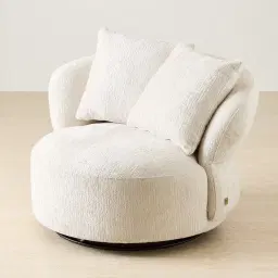 Borcea Fusion Grey Fabric Swivel Occasional Chair