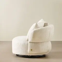 Borcea Fusion Grey Fabric Swivel Occasional Chair