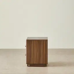 Costanza Mocha Walnut Brown Wooden Bedside Table