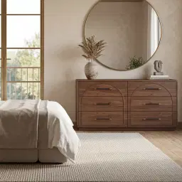 Costanza Mocha Walnut Brown Wooden Dresser