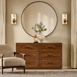 Costanza Mocha Walnut Brown Wooden Dresser