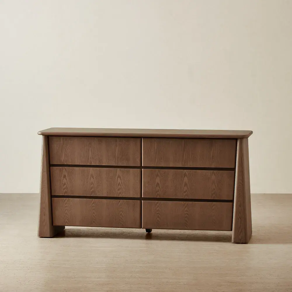 Dunstan Amber Brown Veneer Dresser