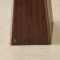 Dunstan Smoky Walnut Veneer Console Table with Statuario White Sintered Stone Top