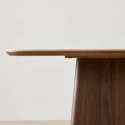 Dunstan Smoky Walnut Veneer Rectangular Dining Table with Statuario White Sintered Stone Top - 240x120cm