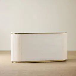 Archie Cream Wooden Sideboard with White Sintered Stone Top