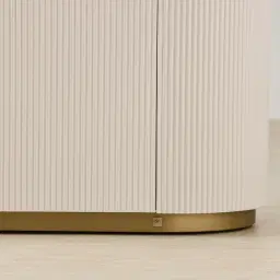 Archie Cream Wooden Sideboard with White Sintered Stone Top