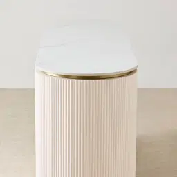 Archie Cream Wooden Sideboard with White Sintered Stone Top