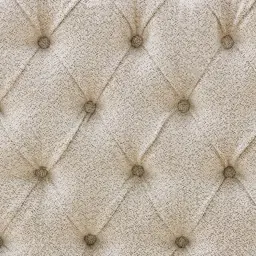 Kelly Stone White Fabric 3-Seater Sofa - Champagne Gold Legs