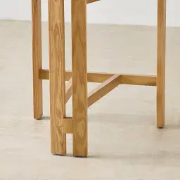 Desmond Stone Cream Fabric Counter Stool - Light Brown Ash Legs