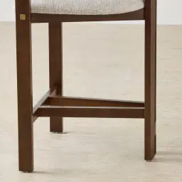 Desmond Dove Grey Fabric Counter Stool - Dark Brown Ash Legs