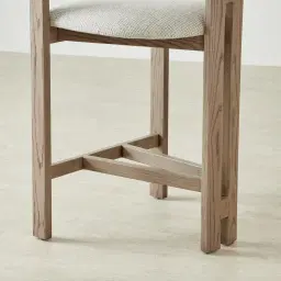 Desmond Dove Grey Fabric Counter Stool - Medium Brown Ash Legs