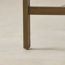 Desmond Chantilly White Fabric Counter Stool - Medium Brown Ash Legs