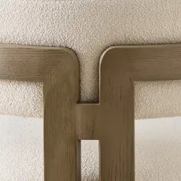 Desmond Chantilly White Fabric Counter Stool - Medium Brown Ash Legs