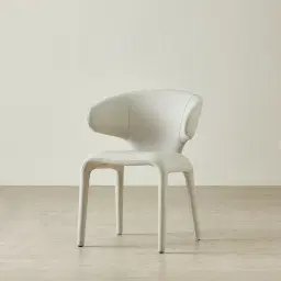 Debra Glacier Grey Vegan Leather Dining Chair