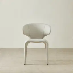 Debra Glacier Grey Vegan Leather Dining Chair