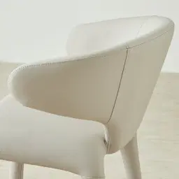 Debra Glacier Grey Vegan Leather Dining Chair