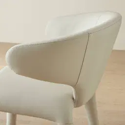 Debra Glacier Grey Vegan Leather Dining Chair
