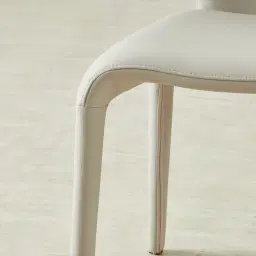 Debra Glacier Grey Vegan Leather Dining Chair