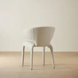 Debra Glacier Grey Vegan Leather Dining Chair