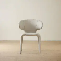 Debra Glacier Grey Vegan Leather Dining Chair