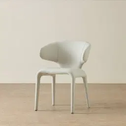 Debra Glacier Grey Vegan Leather Dining Chair