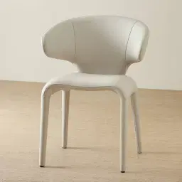 Debra Glacier Grey Vegan Leather Dining Chair