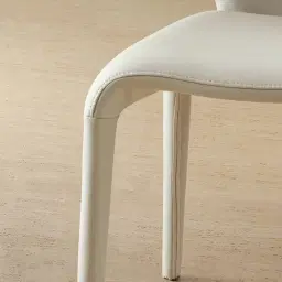 Debra Glacier Grey Vegan Leather Dining Chair