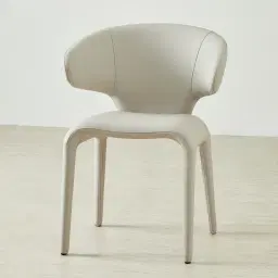 Debra Glacier Grey Vegan Leather Dining Chair