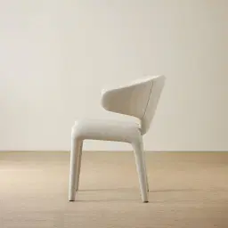 Debra Glacier Grey Vegan Leather Dining Chair
